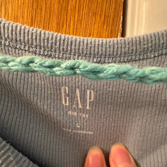 Gap Light Blue Long Sleeve Top - Picture 2 of 6